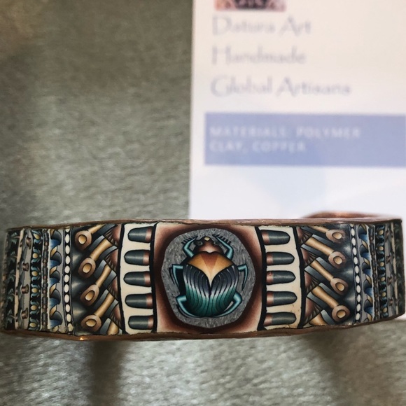 Scarab Copper Cuff - Picture 8 of 8